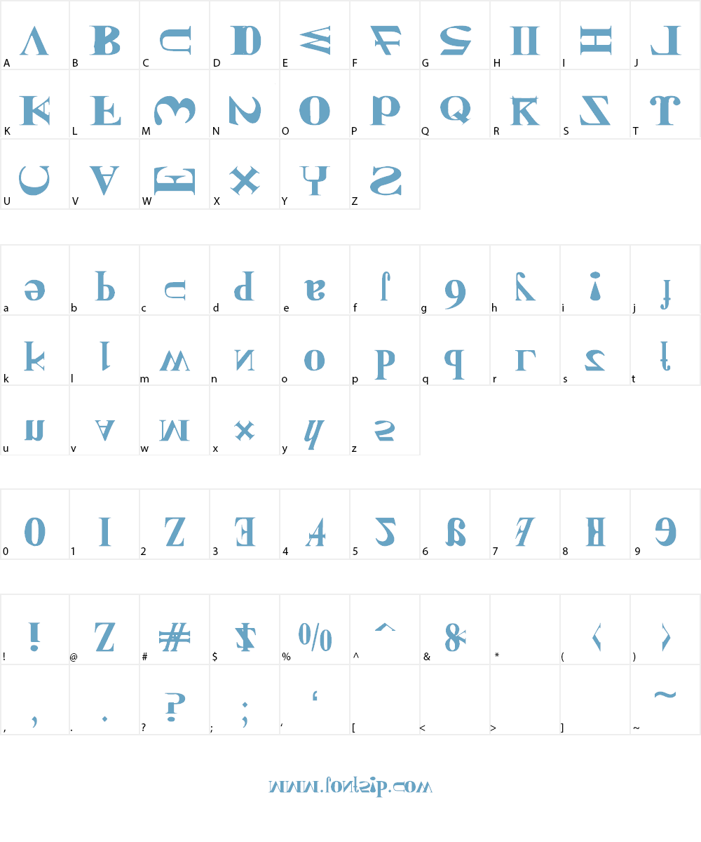 NEW KIND OF ENGLISH Font Character